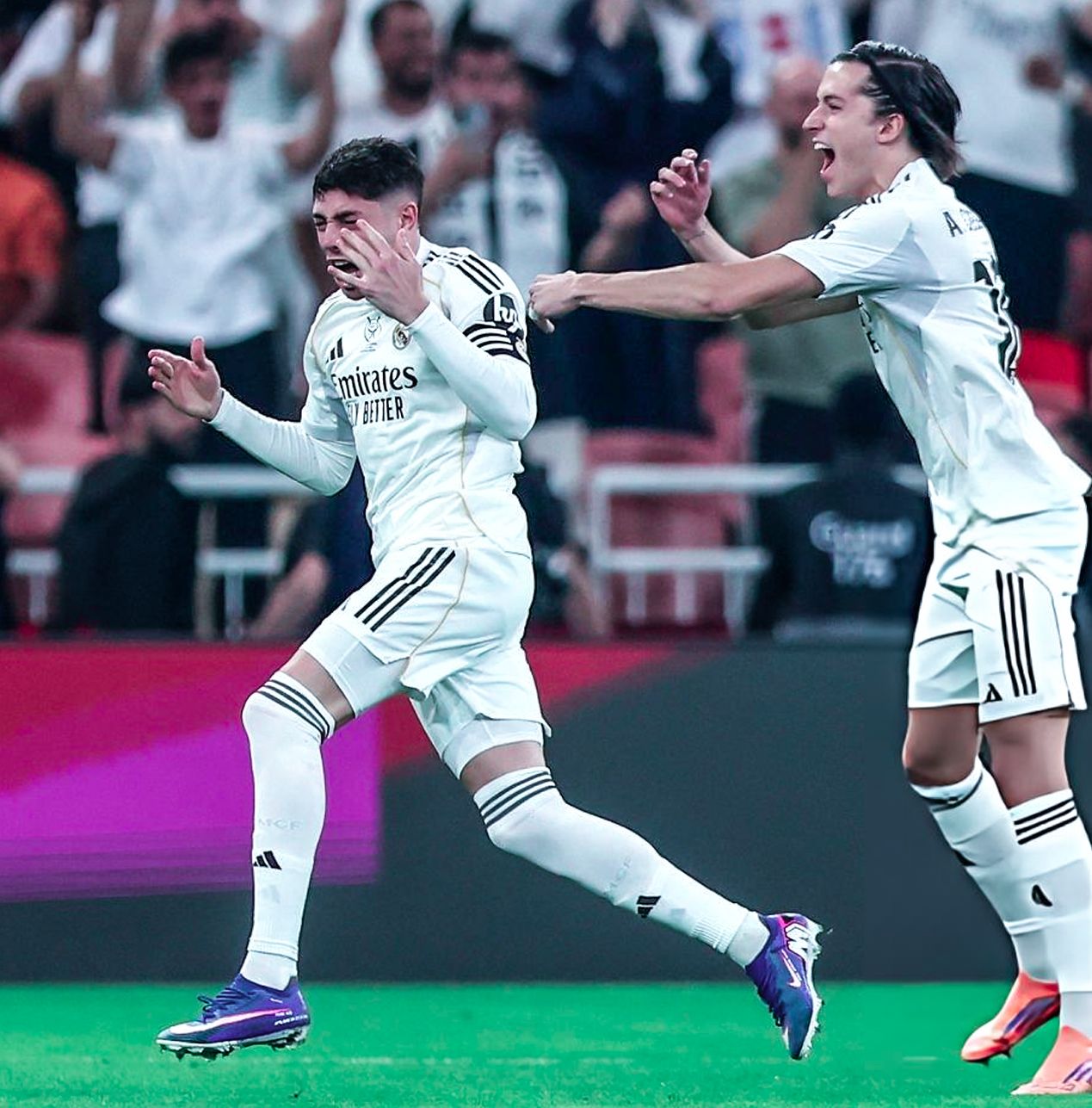 أتلتيكو مدريد ضد الريال.. ريال مدريد يتقدم على أتلتيكو مدريد في الشوط الأول بهدف فالفيردي في كأس السوبر الإسباني - الخليج الان