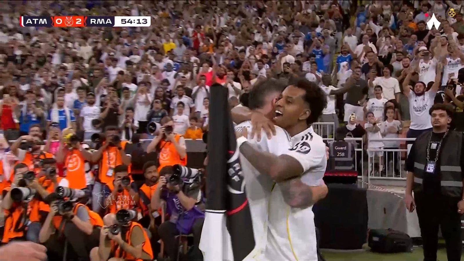 أتلتيكو مدريد ضد الريال.. رودريجو يسجل الهدف الثاني لـ ريال مدريد أمام أتلتيكو مدريد في كأس السوبر الإسباني - الخليج الان