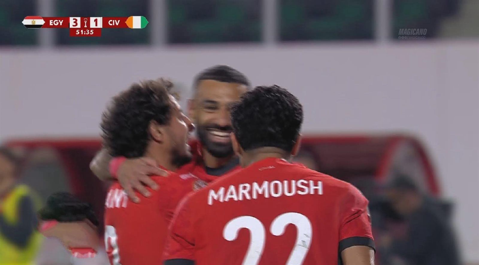 ماتش مصر.. محمد صلاح يسجل الهدف الثالث لـ منتخب مصر أمام كوت ديفوار في كأس الأمم الإفريقية - الخليج الان