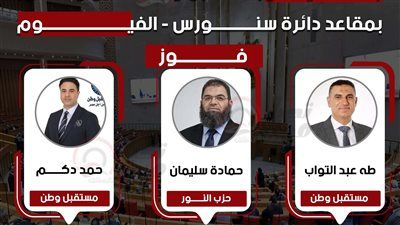 رسميا.. فوز مستقبل وطن والنور بمقاعد دائرة سنورس بمحافظة الفيوم - الخليج الان