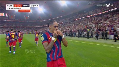 ريال مدريد.. شاهد هدف رافينيا في شباك ريال مدريد بنهائي كأس السوبر الإسباني - الخليج الان