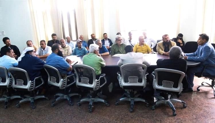 تنفيذي أبين يقف أمام عدداً من التقارير في الجوانب الصحية والتموينية والاستهلاكية