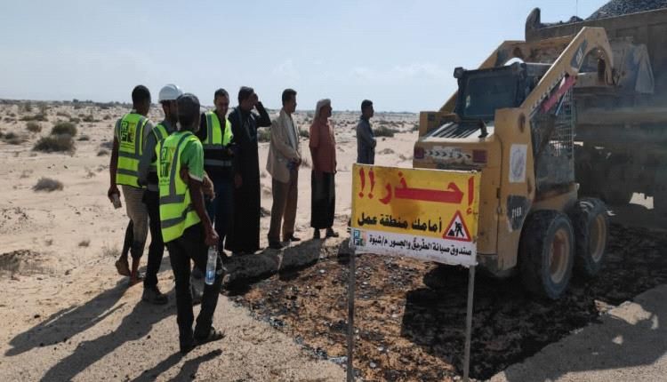 بدء أعمال صيانة طريق رضوم برعاية ابن الوزير