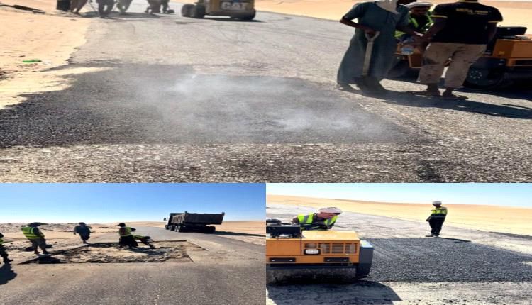 مدير عام رضوم يُثمن جهود المحافظ "ابن الوزير" وصندوق صيانة الطرق في تأهيل الخط الدولي