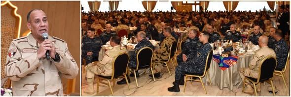 وزير الدفاع يلتقى مقاتلى القوات البحرية والمنطقة الشمالية العسكرية ويشاركهم تناول وجبة الإفطار - الخليج الان