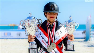 لي لي حسن تحصد ذهبيتين في كأس مصر للفروسية 2026 - الخليج الان