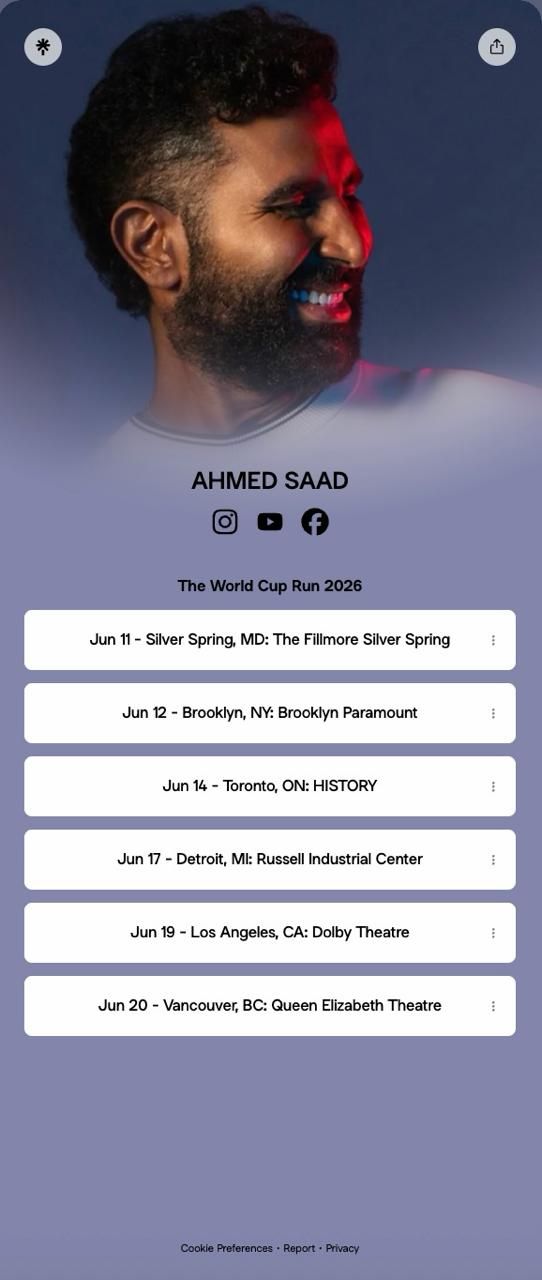 أحمد سعد يكتب فصلا جديدا من النجومية بجولة كأس العالم الغنائية - الخليج الان