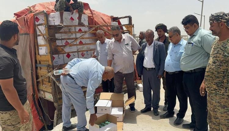 ضبط شاحنة مبيدات حشرية تقل 336 كرتون مهرب قريب الانتهاء