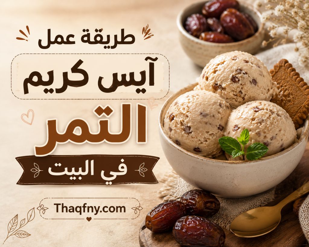 طريقة عمل آيس كريم التمر في البيت … مغذي ومفيد لصحة اطفالك وبمكونات بسيطة