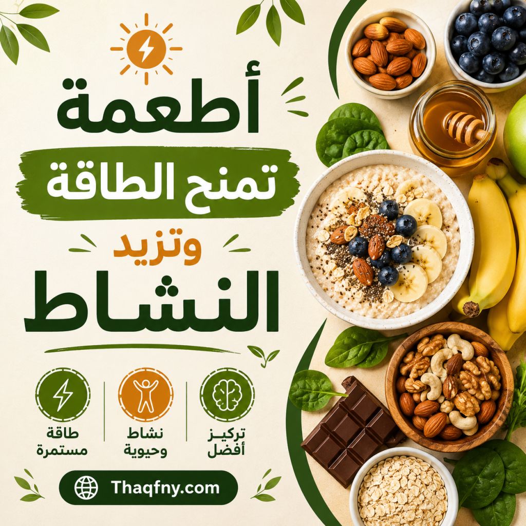 شوف أطعمة تمنح الطاقة وتزيد النشاط طوال اليوم بشكل طبيعي