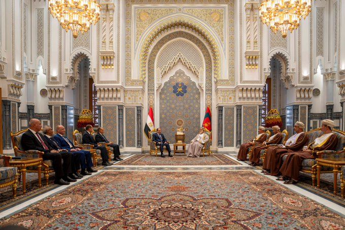 «بعد جولة الإمارات».. ماذا دار في لقاء السيسي وسلطان عمان بقصر البركة العامر؟ - الخليج الان