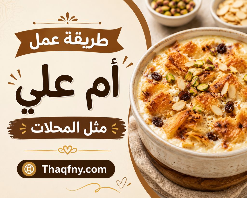 شوف أسرار طريقة عمل أم علي مثل المحلات بخطوات سهلة