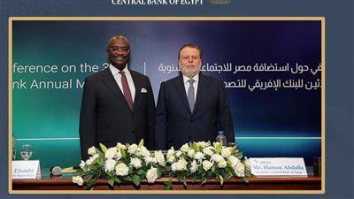محافظ المركزي ورئيس «أفريكسيم بنك» يبحثان تعزيز التكامل الاقتصادي الإفريقي خلال اجتماعات العلمين - الخليج الان