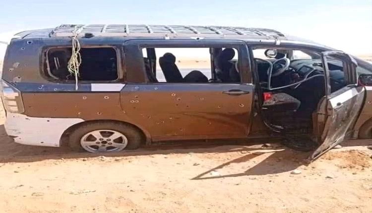 جريمة مروعة على طريق العبر - مأرب.. إطلاق نار على باصين يخلف 5 قتلى و7 جرحى بينهم نساء