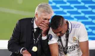 كاسيميرو يكشف سر لحظة بكى فيها أنشيلوتي مدرب ريال مدريد