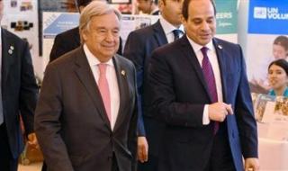 جوتيريش: نقدر دور الرئيس السيسي فى دعم أمن واستقرار المنطقة - الخليج الان